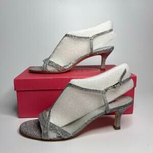 VANELi Maxine Heeled Sandals in Silver Metallic Glitter